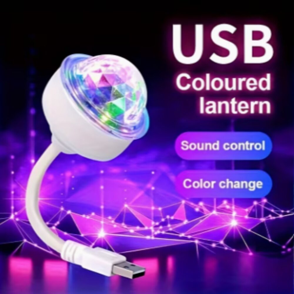 USB LED Magic Disco Ball Party Light Voice Control